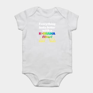 Everything looks better with a K-DRAMA filter - Colorful with spotlights Baby Bodysuit